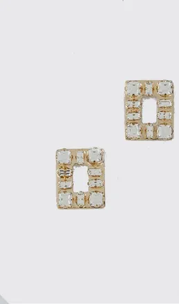Roger Vivier Orecchini pendenti rettangolari con cristalli Swarovski