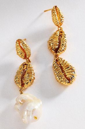 Joanna Laura Constantine Mismatched Seashell Drop Earrings