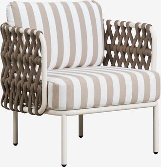 Sklum Sill&oacute;n De Jard&iacute;n En Aluminio Y Cuerda Trenzada Tevary Sklum