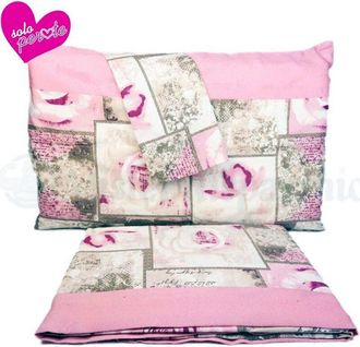 Trade Shop Trade Shop - Completo Da Letto Lenzuola In Flanella Effetto 3d Con Federe Copri Cuscini Rose