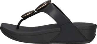 FitFlop Lulu Marbled Stone Teenband - Dames - Sleehakken - Zwart - 40 EU - Leer - Schoenen