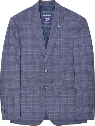 Lambretta Heren Bradley Geruite Blazer (Leisteen)