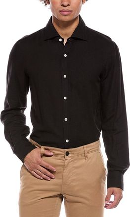 Isaia Mix Cashmere-Blend Sport Shirt