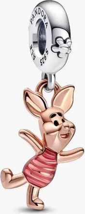 Pandora Disney Piglet Sterling Silver And 14K Rose Gold-Plated Dangle