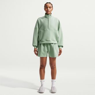 Nike Womens 24.7 ImpossiblySoft Dri-FIT Mid-Rise Loose 4 Shorts in Green | HQ8179-006
