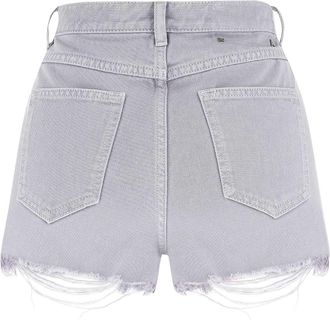 Golden Goose Womens Lilac Denim Shorts 45128 Exterior: Cotton
