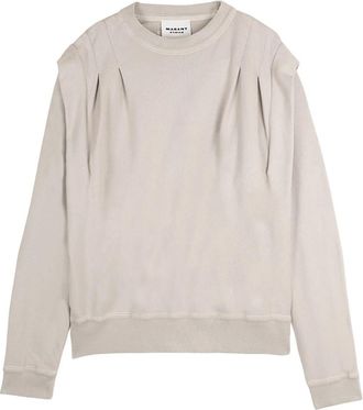 Isabel Marant Soldy Sweatshirt - Dames - Sweatshirts - Beige - XS - Katoen - Hoodies & sweatvesten