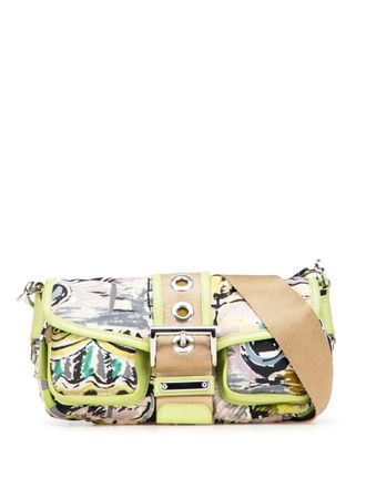 Prada 2000-2013 Tessuto Stampata Venezia shoulder bag - Green