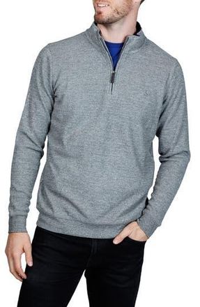 Tailorbyrd Quarter Zip Cozy Knit Pullover in Charcoal Heather at Nordstrom Rack, Size Xx-Large