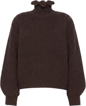 Max Mara Dames, Truien, Bruin, Maat: XS Wol