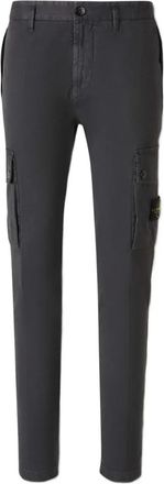 Stone Island Pantaloni affusolati in twill - Grigio