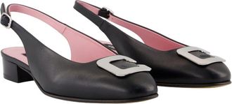 Carel Womens Coquelicot Flat Shoes - Carel Leather Black Calfskin Flat-Shoes