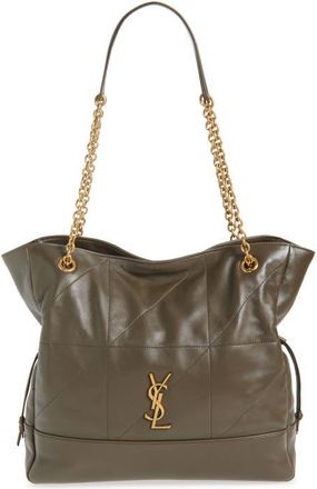 Saint Laurent Jamie 4.3 Patchwork Leather Shopper in Light Musk at Nordstrom