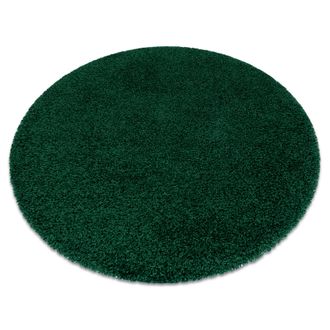 RugsX Rugsx - Alfombra Soffi Circulo Shaggy 5cm Botella Verde Green Circulo 160 Cm