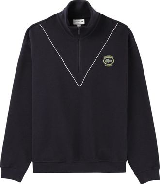 Lacoste French Heritage Quarter Zip Sweatshirt - Heren - Sweatshirts - Blauw - M - Hoodies & sweatvesten