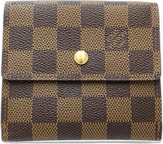 Louis Vuitton Damier Canvas Ebene Canvas Wallet (Tri-Fold) (Pre-Owned)