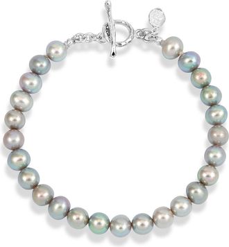 Dower & Hall Timeless Dove Grey Freshwater Pearl Bracelet