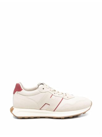 Hogan Low-Profile Subtle Red Accents Sneakers