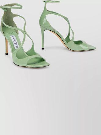 Jimmy Choo London leather woven ankle-strap sandals