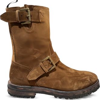 Calce Stivali biker con zip - Marrone