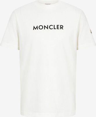 Moncler Kurzarm-T-Shirt mit Silikon-Logo