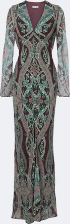 Veronica Beard Daciana printed silk georgette maxi dress