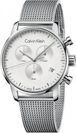 Calvin Klein Zilveren Quartz Horloge - Dames - Horloges - Grijs - ONE Size - Accessoires