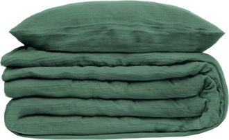 Atmosphera Atmosphera - Ropa De Cama - Gasa De Algod&oacute;n - Verde Celad&oacute;n - 240x220 Cm Cr&eacute;ateur DInt&eacute;rieur