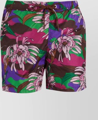Moncler multicoloured floral print swim boxer