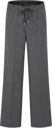 Ermanno Scervino Rechte wijde broek - Dames - Wijde Broeken - Grijs - XS - Leer - Broeken