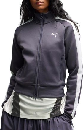 Puma T7 Always On Short Track Jacket in Inky Depths/creme De Mint at Nordstrom, Size X-Small