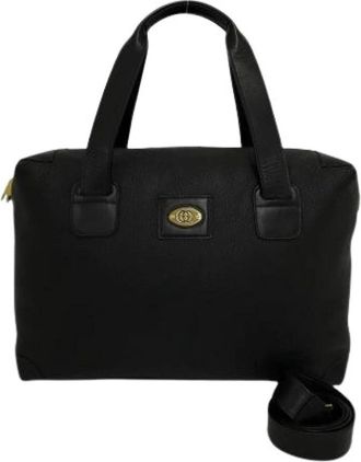 Gucci Pre-owned Boston Bag - Dames - Vintage Handtas - Zwart - ONE Size - Leer - Vintage