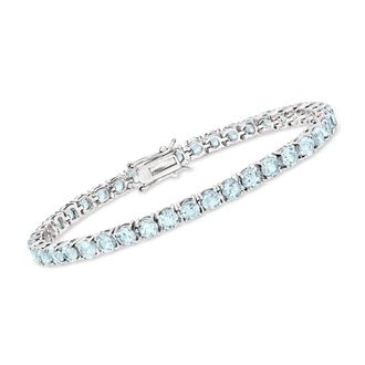 Ross-Simons Sky Blue Topaz Tennis Bracelet in Sterling Silver