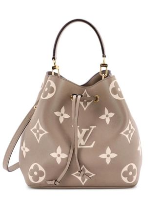 Louis Vuitton NeoNoe Handbag Bicolor Monogram Empreinte Giant MM bucket bag - Toni neutri