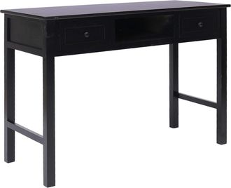 vidaXL Secretario 110x45x76 Cm De Madera Negra