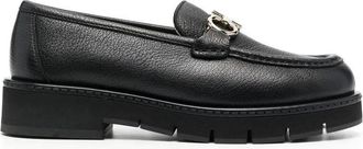 Ferragamo Buckle-Detail Leather Loafers