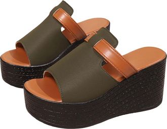 Generic Black Shoes 38 Womens Beach Slippers with Thick Sole Hollow Leisure Slippers Thick Sole Shoes Sandals Shoes Festive Women, jn, 2/2.5 UK