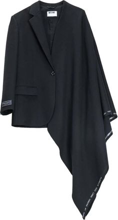Moschino Giacca Cimosa - Dames - Blazers - Zwart - M - Wol - Jassen