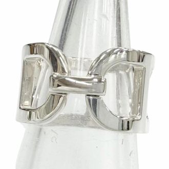 Herm&egrave;s Silver Silver 925 Band Ring (Pre-Owned)
