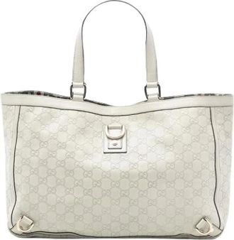 Gucci Pre-owned Tote Bags, female, White, Size: ONE SIZE Pre-owned The Abbey Tote Bag