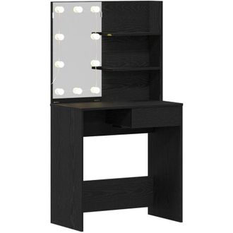 vidaXL Vidaxl - Dressing Table Black oak 74.5 x 40 x 141 cm Engineered Wood