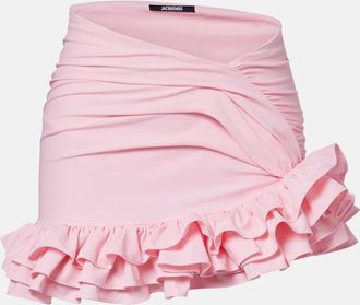 Jacquemus Minifalda Playa de jersey con volantes