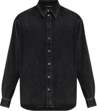 Dolce & Gabbana Denim overhemd - Heren - Spijkeroverhemden - Zwart - XL - Denim - Overhemden