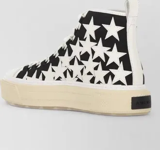 Amiri leather cotton high-top sneakers