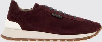 Brunello Cucinelli Sneakers low top in pelle di vitello scamosciata con monile
