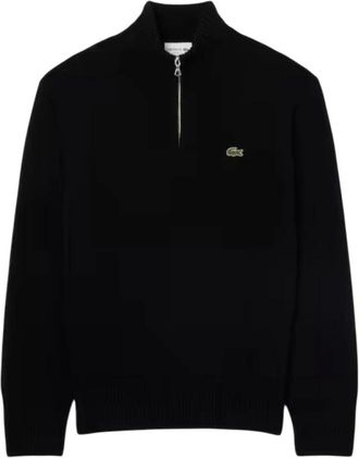 Lacoste Maglione a collo alto con mezza zip - - Knitwear - Uomo - Nero - L