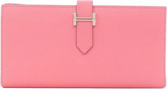 Herm&egrave;s Pink Rose Azalee Epsom Leather Long Wallet (Bi-Fold) (Pre-Owned)