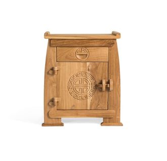 Giner&Colomer Mesita de noche en madera maciza de teca 60 cm alto