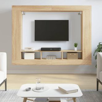 vidaXL Vidaxl - Mueble De Tv Madera De Ingenier&iacute;a Roble Sonoma 152x22x113 Cm