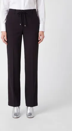 Ermanno Scervino Pantaloni straight in jersey con vita a coulisse